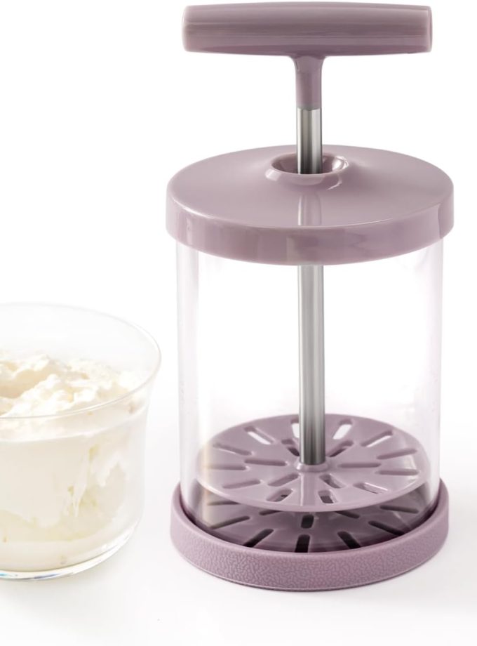 Manual Whipping Cream Dispenser, Handheld DIY Whipped Cream Dispenser Professional Cream Whipper Maker for Shop Kitchen Salad Dressings Frothy Drinks Milk Frother Foam Maker