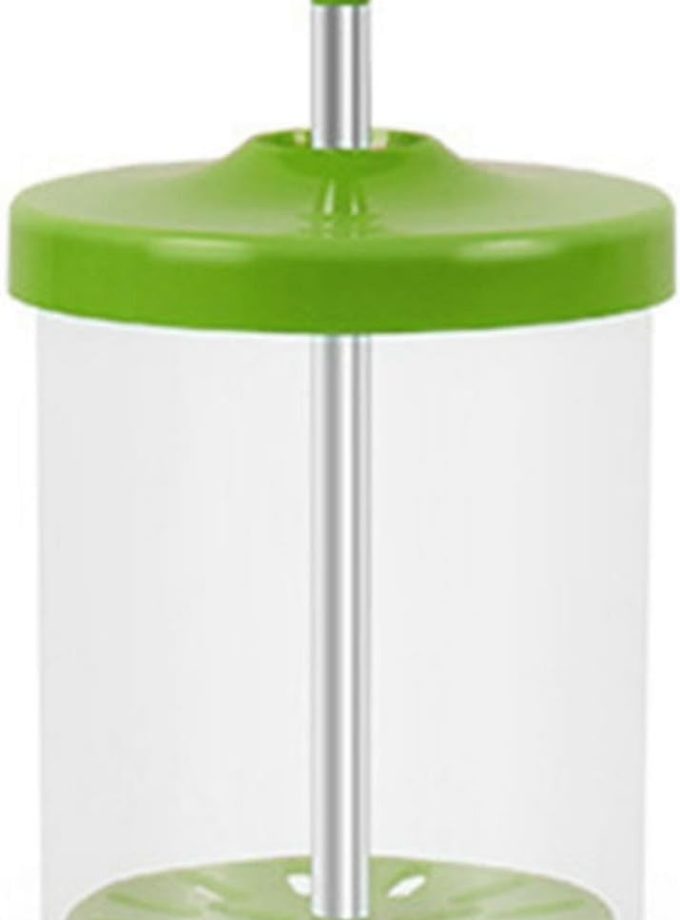 Manual Whipping Cream Dispenser,Handheld DIY Milk Frother Cake Hand Pump for Shop Kitchen Salad Dressings Frothy Drinks Milk Frother Foam Maker(COLOR:Green)