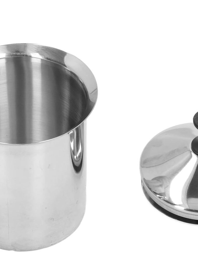 Manual Milk Frother, Double Layer Stainless Steel Hand Pump Milk Foamer for Cappuccino, Latte, and Coffee Foam, 800ML, Heat-Resistant, Easy to Clean, Compact Design for Home, Office, Travel