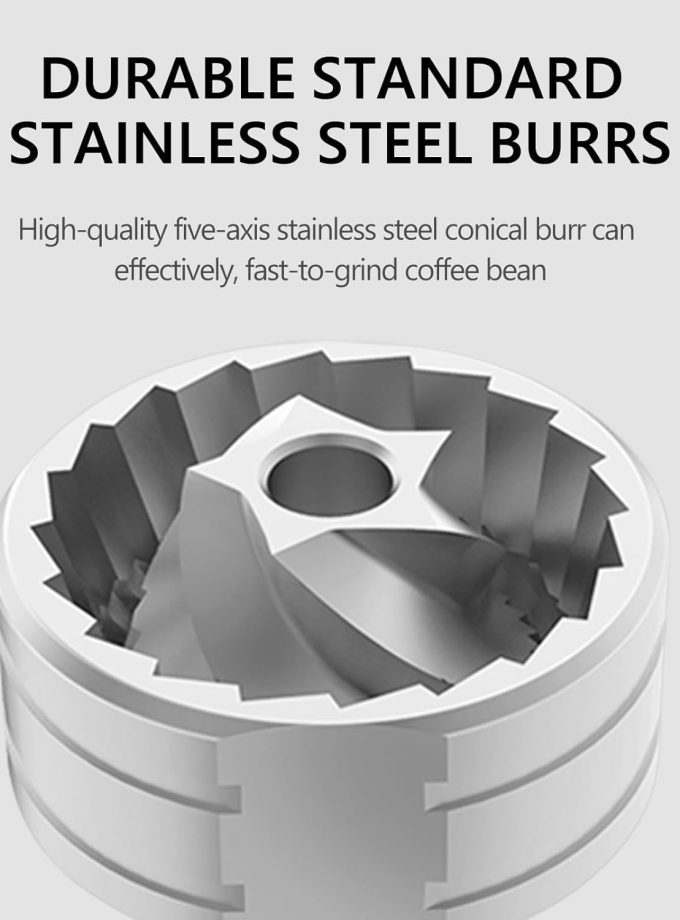 Manual Coffee Grinder Capacity 25g with Stainless Steel Tapered - Internal Adjustable Setting, Double Bearing Positioning, French Press Coffee for Hand Grinder Gift