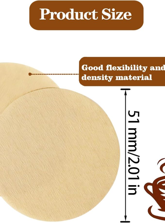 800 Count Espresso Coffee Filters, 51 mm Unbleached Round Coffee Paper Filter for Espresso Machine, Disposable Coffee Filter Compatible with Espresso Coffee Maker