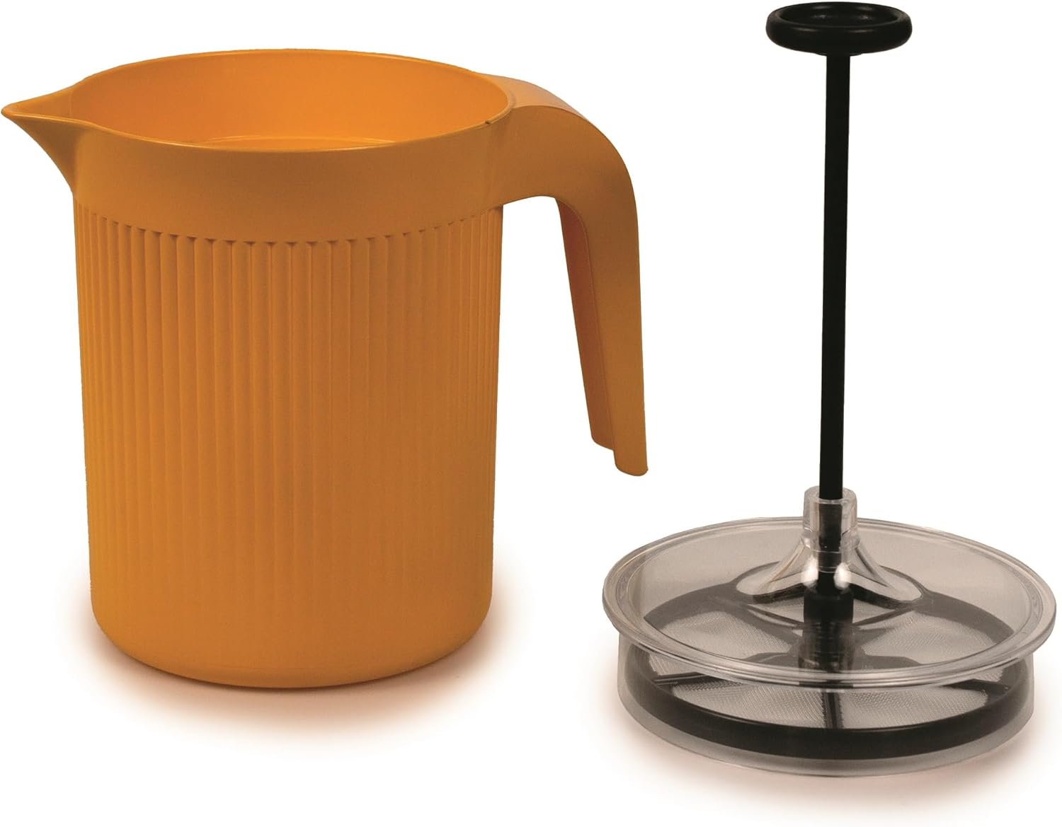 Milk Frother, Manual Milk Frother for Cappuccino, Manual Milk Foam Maker, Cream Color, 0.50 L, 10 x 14.5 x 15.3 cm, Made in Italy - Image 2